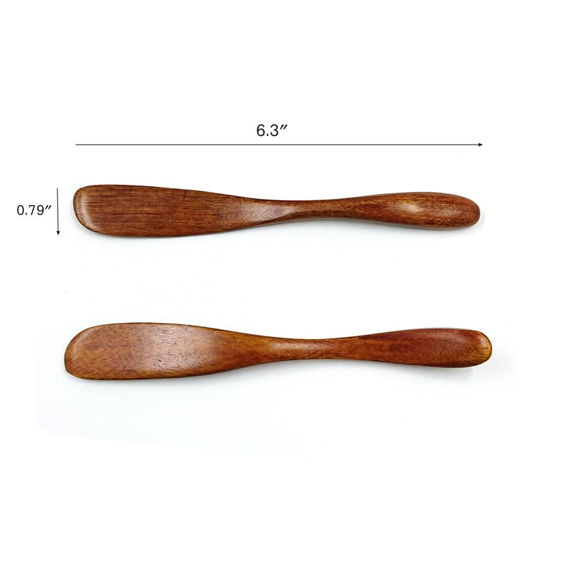 M2cbridge Set of 10 Handmade Butter Jelly Spreader Cheese Knife (Brown Narrow) - Image 2